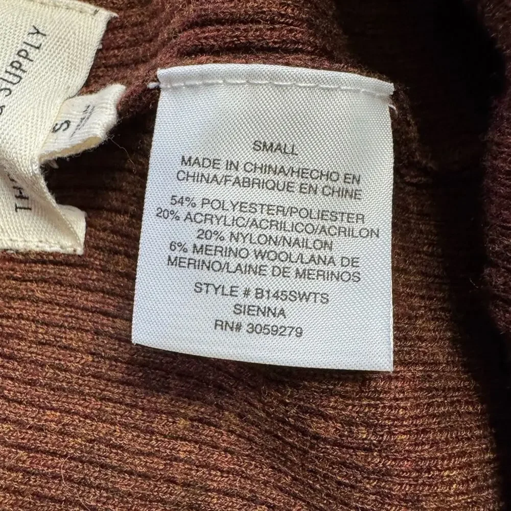 Thread & Supply Sienna Wool Blend Knit Brown Leggings Pants Joggers Size Small - Picture 4 of 6